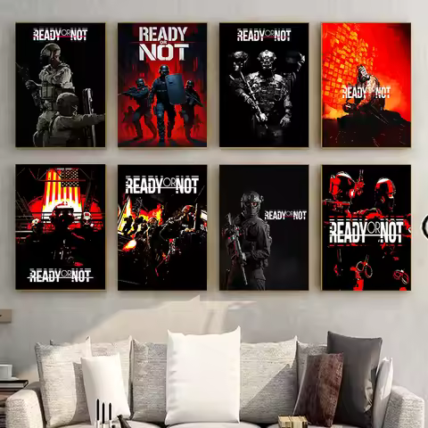 Ready or Not Game Poster Canvas Print Tactical Shooter Video Game Wall Art Modern Living Room Decor 