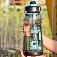 3000ML Big Water Bottle with Handle Straw Strap Botol Air Besar Viral Sport Bottle Large Gym Bottle 