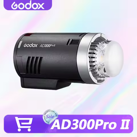 Godox AD300Pro II Bi-color Flash Light for Camera Photography Flash with Color Screen One-tap Sync w