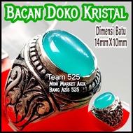 Cincin bacan doko kristal giwang batu bacan doko gulau majiko tembus plong dim kantoran
