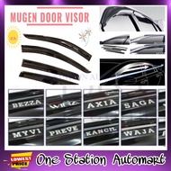 (4 PCS) MUGEN Door Visor Kancil Alza Bezza Waja Viva Axia Persona Saga Blm Myvi Exora Wira X70 X50 A