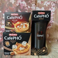 set 2 hộp cà phê phố tặng kèm ly kim cương 800ml màu gold - ly kim cương màu gold