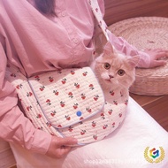 ⊕ Pet Backpack Cat Bag Pure Cotton Cat Outing Portable Pet Backpack One Shoulder Crossbody Dog Backp