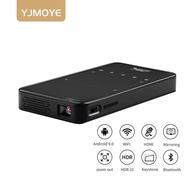 YJMOYE New LED projector S90 DLP 4k 3D Mini projectors Smart Android9.0 WiFi Wireless Mirroring for Mobile Phone Home theater