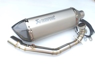 ชุดท่อ XMAX300(ยามาฮ่า เอ็กซ์แม็กซ์300) ปี 2021+AK 18 นิ้วใบอ้วนเงินปากเคฟล่า