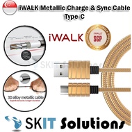 iWalk Metallic Fast Charging  Sync Cable Charger Data Connector Type C 2A TypeC