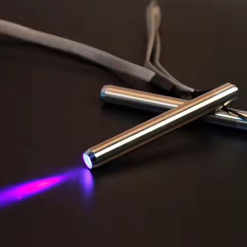 Mini LED Stainless Steel Mini Lamp 395/365 UV Flashlight Torch Ultra Violet Light AAA Battery for Ma