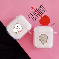 Peach Goma Airpods 1/2 Case, Peach Cat