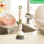[Kloware] Dish Brush Dishwashing Cleaning Scrubber Kitchen Dish Scrubber with Liquid Dispenser Multi