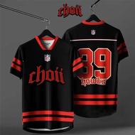 2025 Choii Baju Jersey Guy Thailand Viral Jersey Ootd Collar Ootd Retro Collar Jersey Collar Plus Si