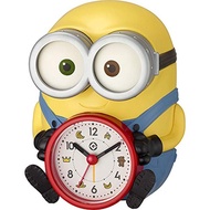 【Clearnce price】Rhythm Minion/Bob Clock Voice Alarm clock Yellow 15.2x12.12.3cm 4REA30ME33【Direct From JAPAN】