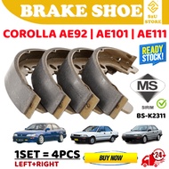 S2U Rear Brake Shoe Toyota Corolla AE92 AE101 AE111 Car Brake Part Pam Kasut Brek Lining Belakang