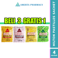 PROMO BUNDLING! MILTON PASTILLES Permen Milton Pastilles Candy Sachet 4 RASA