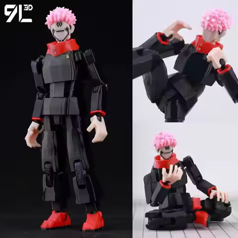9L3D Printed Lucky Dummy 13 Jujutsu Kaisen Ryomen Sukuna Anime Multi-Jointed Shapeshift Toys Action 