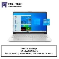 HP 15 Laptop [15-dw3055wm] | i5-1135G7 | 8GB RAM | 512GB SSD | 15.6" FHD Display | Windows 10 Home | 1 Year Warranty
