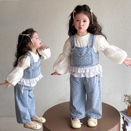 (AGES 1-2,2-3,3,4.5TH) SC3IN1-736 *AZBBD- SET 3IN1 POLKADOT SHIRT AND JEANS