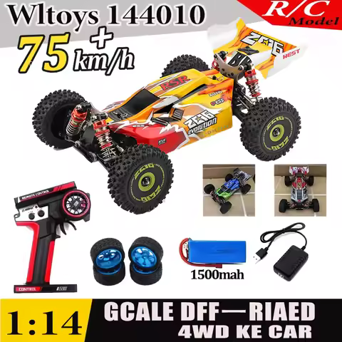 WLtoys 75 Km/h 2.4G Remote Control Car Brushless 4WD Electric High-Speed Off-Road RC Racing Car 1440