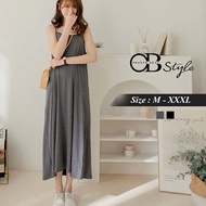 OB DESIGN ★ SPAGHETTI STRAP SLEEVELESS MAXI DRESS ★ 3 COLOR ★ M-XXXL SIZE ★ PLUS SIZE