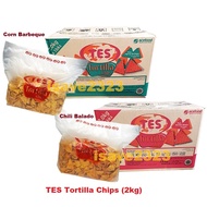 [HALAL] Tes Tortilla Chips (2kg) - Corn Barbeque / Chili Balado