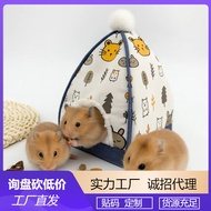 Sarang hamster yang diperkuat untuk musim sejuk, rumah kecil untuk hamster emas dan guinea pig, sara