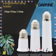 DAPHNE Lamp Holder Base, White 65mm/95mm/120mm E27 To E27 Extender,  Plastic Extend Extension Socket