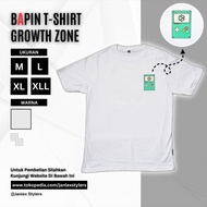 BAPIN T-Shirt Pria Growth Zone Baju Kaos Pria Polos Putih Katun Combed