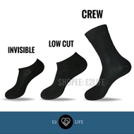 bola sepak 3Pairs Socks Men Women Unisex Black School Sock/Stoking Pendek Panjang Tebal/Stokin Hitam