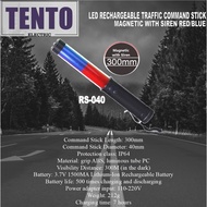 BANSOON LED Rechargeable Traffic Baton with Magnetic Base and Siren and Torchlight. Blue & Red flash