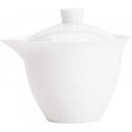 Sizikato White Porcelain Gaiwan Tea Cup, 6oz Kung Fu Tea Cup with Filter Lid