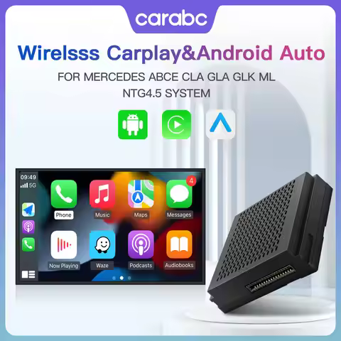 CARABC Wireless CarPlay for Mercedes Benz Android Auto Mirror Link AirPlay Function Models A, B, C, 