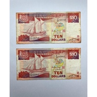 Rare Ship Series Singapore 10 Dollar | 2pcs Banknotes