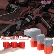 ELOK Battery Base, Wear-resistant Wall Mount Battery Holder Connector,  3 In 1 Universal Durable Bat