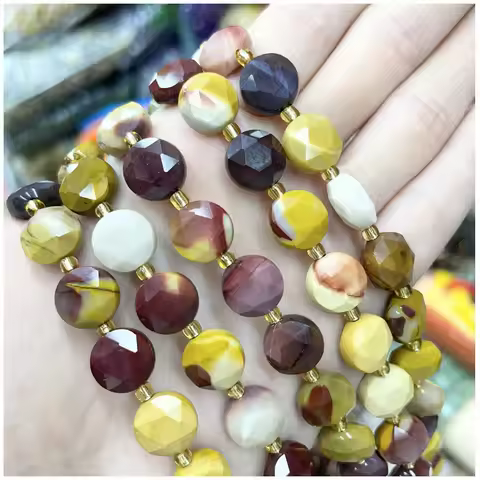 New Wholesale 6/8/10MM Natural Stone Lapis lazuli Amazon Crystal Round Cake Loose Beads DIY Making B