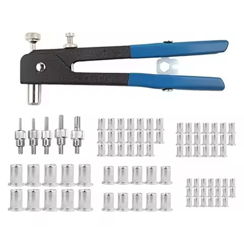 86pcs Heavy Duty Blind Rivet Nut Kit Set Riveter Tool Rivet Nut Gun Thread Hand Riveter Rivet Gun Th