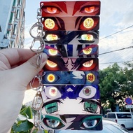 New Demon Slayer Eye Transparent Card Kokushibou Douma Akaza Anime Peripheral Keychain