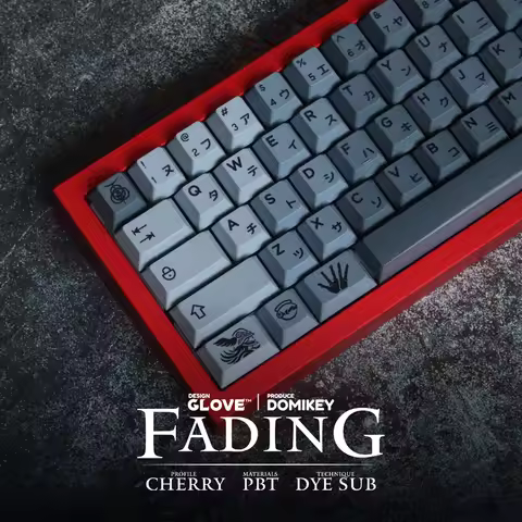ECHOME Glove Domikey Keycap Set Custom FADING Theme Keyboard Cap Cherry PBT Key Caps for Mechanical 