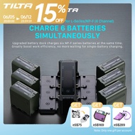 TILTA Foldable Charging Station for L/NP-F (6 Channel) NP-F970 Battery for Fill Lights LED Film Ligh