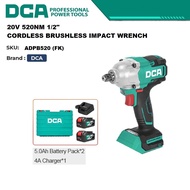 DCA 20V 520NM 1/2" CORDLESS BRUSHLESS IMPACT WRENCH - ADPB20 (FK)