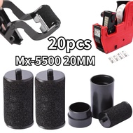 MESIN 20Pcs Black Ink Roller 20mm Price Label Machine Ink For Price Labeller MX-5500 Price Label Too