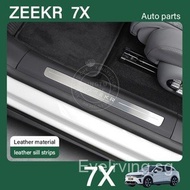 Suitable for 2025 Zeekr 7x door sill strip protective cover door sill anti-kick pad car interior mod