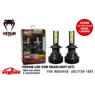 H7 VENOM LED COB HEADLIGHT 3200K BRIGHTER AND YELLOW COLOR 6000 LUMENS