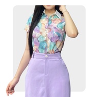 CARNA Fashion A87 Wrinkle-Free Short-Sleeved Women's Shirt, Elegant Minimalist Design, Easy to Coord