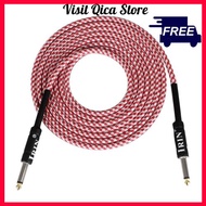 Electric Guitar Bass Cable Musical Instrument Audio Cable 1/4 Inch to 1/4 Inch TS Straight Plugs, 3 