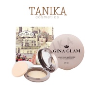 แป้งพัฟ แป้งผสมรองพื้นที่ดีที่สุด ปกปิดเรียบเนียน คุมมัน GINA GLAM pressed powder G40