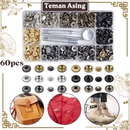 60Pcs Set Kancing Jepret + Alat Kancing Snap Untuk Tas Dompet Pakaian