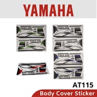 YAMAHA Nouvo AT115 Body Cover Set Coverset Stripe Strike Sticker - Blue Silver Green