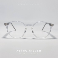Glasses on you - Astro silver แว่นตากรองแสง ตัดเลนส์ตามค่าสายตา