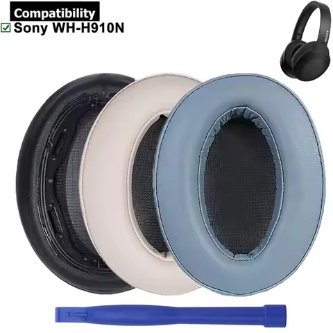 Memory Foam Protein Leather Replacement Ear Pads Muffs Earpads For Sony WH-H910N H.Ear On 3 Wireless