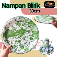Baki Enamel Blirik 30cm / Nampan Enamel Blirik Jadul / Nampan Jadul