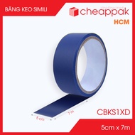 CBKS1XD - Combo of 6 rolls of Simili tape, size 5cm x 7m - Blue - Book spine tape -C.BKS1XD